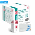 1000 Pcs Basic Blue Vinyl Exam Gloves S Size