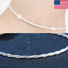 Fashion Ankle Bracelet Women Plated Silver Anklet Foot Jewelry Chain Beach Gift