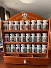 Danbury Mint Garfield Porcelain Spice Jar Collection Rack 24 Wall Mounted