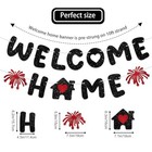 Black Welcome Home Banner-welcome Home Decorations  Glitter Welcome Decor Sign 