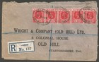 Nigeria 1923 Wax Seals On Registered Gv Cover Lagos To England  receiver 