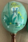 Vintage Hand Painted Wooden Maracas From Mexico Man In Sombrero W  Agave Leaves