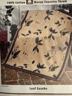 Vtg Crown Crafts Good Weavers 46x67 Blanket Tapestry Woven Throw Leaf Gazebo New