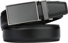 Men s Comfort Genuine Leather Ratchet Dress Belt With Automatic Click Buckle