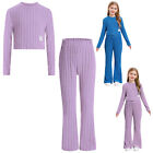 Kids Girls Sweater With Trousers Travel Pullover And Pants Outdoor Tracksuit