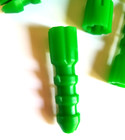 Ribbed Barbed Green Plastic Anchors  12- 14- 16 X 1-3 8  No Lip Design 5 16 dril