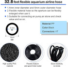 32 8 Feet Aquarium Airline Tubing Hose 10 Air Stone For Fish Tank 10 Aquarium