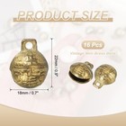 16 Pcs Vintage Mini Brass Bells  18mm Bells For Crafts  Bronze