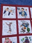 Vintage Homemade Clown Circus Media Quilt Approximately 65   x82    Big And Fun