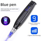 New Portable Lcd Display Painless Eyebrow Washing Tattoo Removal Pen blue Light 