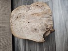 Antique Primitive Organic Curved Wood Slab Goat Milking Stool   12x9x9  3-legs 