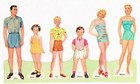 Vintage Uncut 1960 Family Of Dolls Paper Dolls  1 Reproduction 20 Pages Clothing
