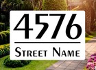 Personalized Home Address Sign Aluminum 12  X 18  Custom House Number Plaque