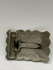 Bell Nickelsilver Belt Buckle With Turquoise Stones  62 G