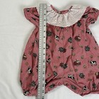 Vintage Alison Ann Bubble Romper Farm Animal Red Gingham Cow Sunflower 6 9 Month