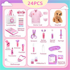 Toy Doctor Kit For Girls  Pretend Play Toy Doctor Set With Dog   Carrying Bag  S