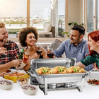8 Pack Stainless Steel Chafer Chafing Dish Sets Catering Food Warmer 8 Qt