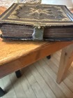 Antique  Miniature Photo Album 96  Gem Tintypes   Dog  Civil War Era