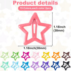 Joez Wonderful 30 Pcs Multicolor Star Hair Clips  1 18  3cm Metal Snap Hair Clip