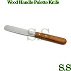 8  Medium Wood Handle Stainless Steel Palette Knife