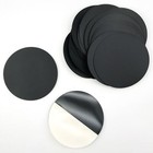 Acrylic Discs Black 5-1 8  X 1 32  Round Plexiglas Laser Cut Adhesive 25 Pack