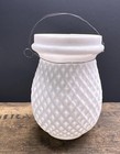 Antique 19th C Victorian White Milk Glass Christmas Candle Fairy Light Lamp