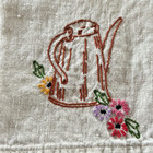 Vintage Hand Embroidered Linen Coffee Themed Tea Towels Coffee Pot   Grinder 24 