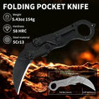 Karambit Folding Knife pocket Knife For Men Edc Multi-function Tool  Retractable