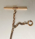 Antique Simmons Pocket Watch Fob Chain  Approx  12  In Length  Rolled Gold