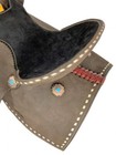 Youth Barrel Style Saddle With White Buckstitch Accents Full Qh Bars 12  13  New