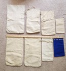 8 Vintage Canvas Bank Bags   Various Banks And Sizes