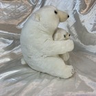 Klondike Plush Polar Bear And Cub Stuffed Animal Vintage White 10 
