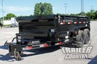 New 6 X 12 10k Gvwr Scissor Hoist Power Hydraulic Dump Trailer Equipment Hauler