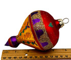 Varsovia Multi-color Glass Christmas Onion Dome Hot Air Balloon Ornament New