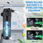 Uv Light Sterilizer Filter Oxygen Pump Aquarium Fish Tank Pond Clean 132 Gallon 