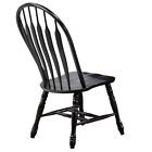 Selections Comfort Windsor Dining Side Chairs Black cherry Solid Wood Set Of 2
