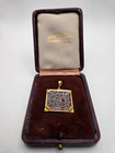 Antique Silver Gilt rock Crystal demantoids And  Ruby  Pendant 