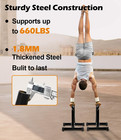 Push Up Bar  14   High Steel Parallettes   Dip Bar With Full Coverage Foam Handl