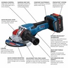 Bosch Gwx18v-13pb14 Profactor 18v X-lock 5-6 In  Angle Grinder Kit