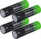 4 Pack 18650 Rechargeable Battery 3 7v 9900mah Button Top Li-ion Batteries For F