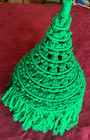 Vintage 1970s Macrame Green Large Christmas Tree Boho electic Decor Ceiling Hang