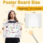 3pcs Small Trifold Poster Board  21 X 14 Inches White Tri Fold Poster Boards    
