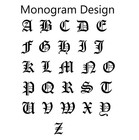 240 Monogram Personalized Labels Printed Stickers With Custom Text 2 5 8  X 1 