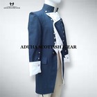 New 18th Century British Revolutionary Victorian  Washington Navy Blue Wool Coat