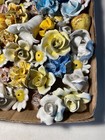 Aaa Lot Of 50  Porcelain Flowers Blue Red White Yellow Pink Capodimonte Roses