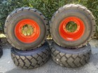 4-12-16 5 Sks-6 Skid Steer Tires rims For Bobcat A300 a770 s750 s770 s740  9 hub