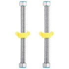 1 2 Inch Stainless Steel Corrugated Water Heater Hose Flexible 40x2x2cm Silver