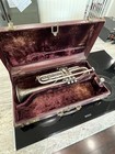 Vintage 1920s Silver H n  White King Liberty Trumpet With Case And Mouthpiece