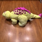 Fisher Price Puffalump Dino Roars Green Triceratops Dinosaur Plush Vintage 1992