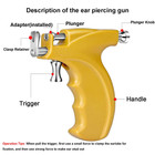 Professional Ear Piercing Gun Kit Reusable For Body Nose Lip Piercing With 16 Pa